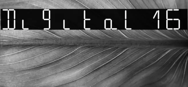 Digital16 Font examples