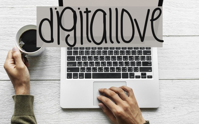 DigitalLove Fonte examples