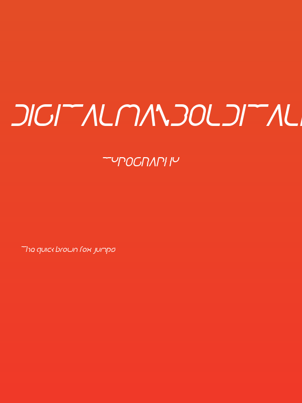 DigitalManBoldItalic-BoldItalic Poster