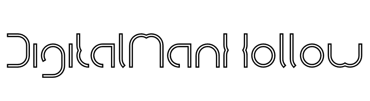 DigitalManHollow  Frei Schriftart Herunterladen