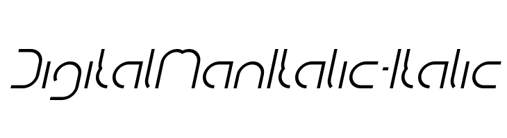 DigitalManItalic-Italic  les polices de caractères gratuit tlcharger