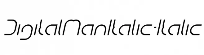 DigitalManItalic-Italic  Frei Schriftart Herunterladen
