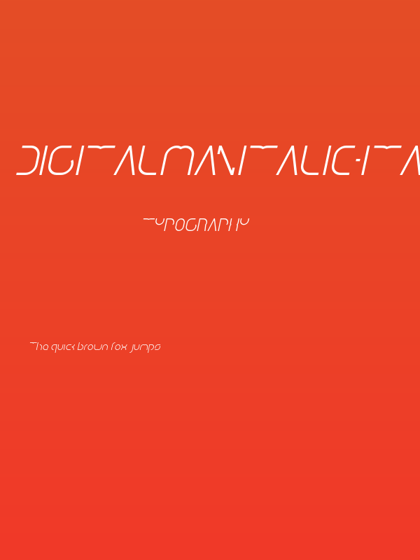 DigitalManItalic-Italic Poster