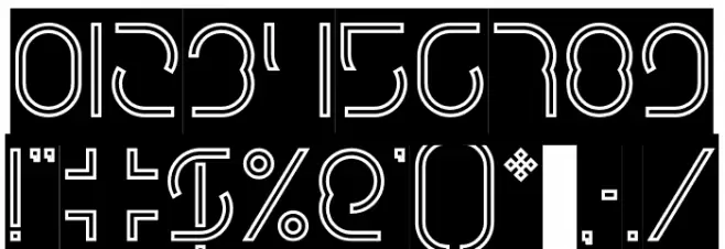 DigitalMan_Hollow_inverse Font OTHER CHARS