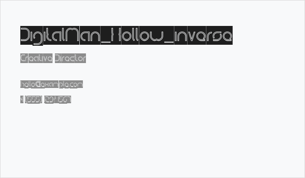 DigitalMan_Hollow_inverse Business Card