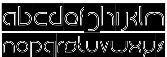 DigitalMan_Hollow_inverse Schriftart Kleinbuchstaben