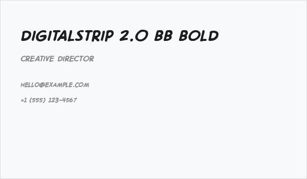 DigitalStrip 2.0 BB Bold Business Card