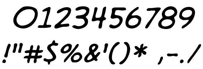 DigitalStrip 2.0 BB Italic Font OTHER CHARS