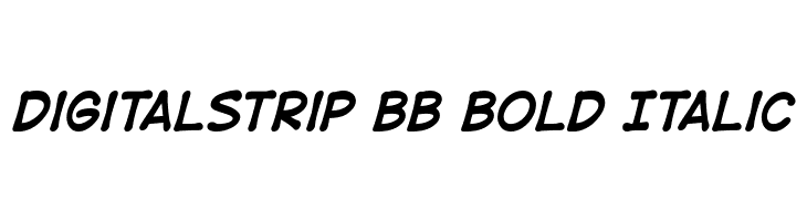 DigitalStrip BB Bold Italic Font