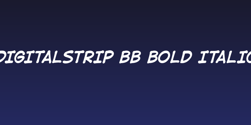 DigitalStrip BB Bold Italic Social Header