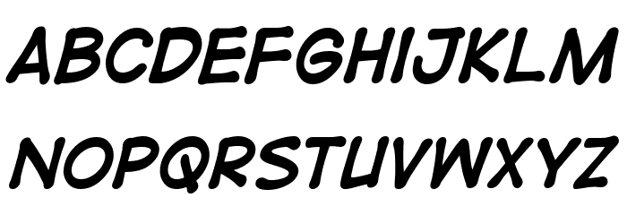 DigitalStrip BB Bold Italic Font LOWERCASE