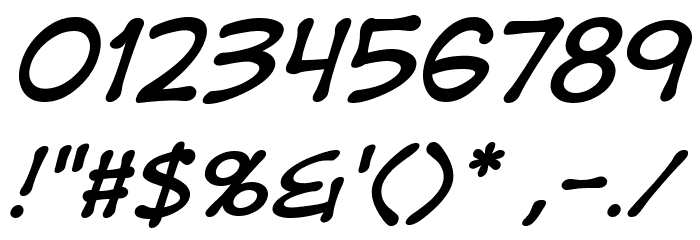 DigitalStrip BB Italic Font OTHER CHARS