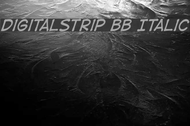 DigitalStrip BB Italic Example 3