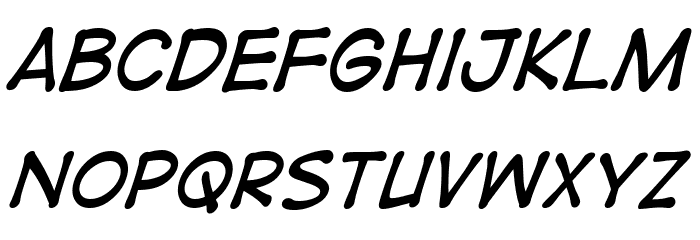 DigitalStrip BB Italic Font LOWERCASE