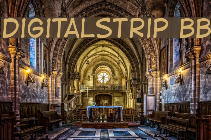 DigitalStrip BB Font examples