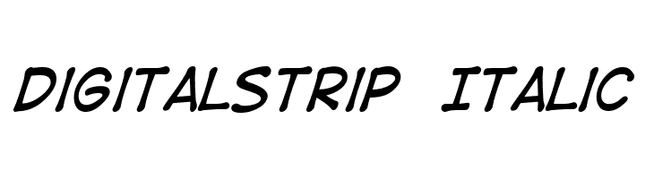 DigitalStrip Italic Font