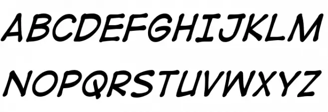 DigitalStrip Italic फ़ॉन्ट अपरकेस