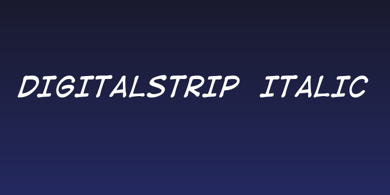 DigitalStrip  Italic Social Header