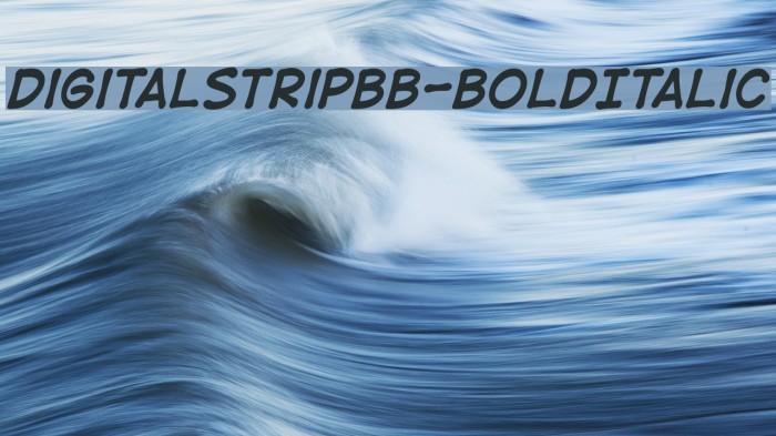 DigitalStripBB-BoldItalic Font examples