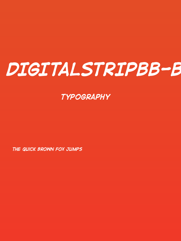 DigitalStripBB-BoldItalic Poster