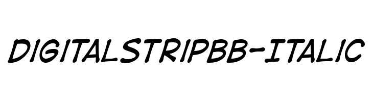DigitalStripBB-Italic  नि: शुल्क फ़ॉन्ट्स डाउनलोड