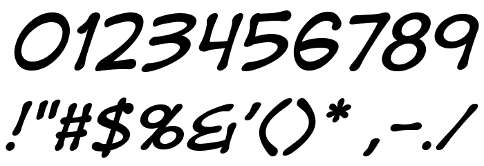 DigitalStripBB-Italic Font OTHER CHARS