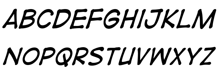 DigitalStripBB-Italic Font LOWERCASE