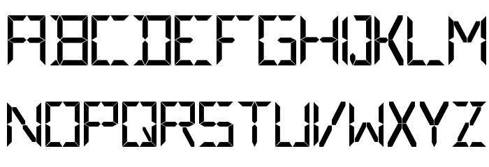 Digital Font LOWERCASE