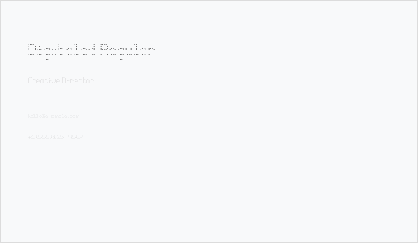 Digitaled Regular Business Card