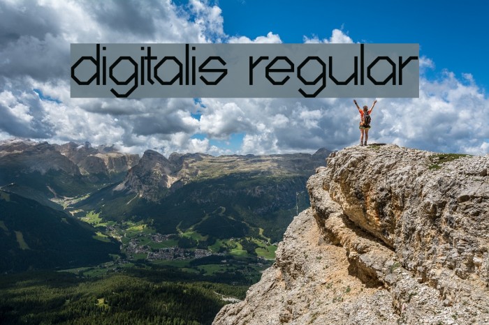 Digitalis Regular Font examples