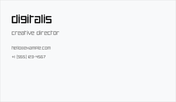 Digitalis Business Card