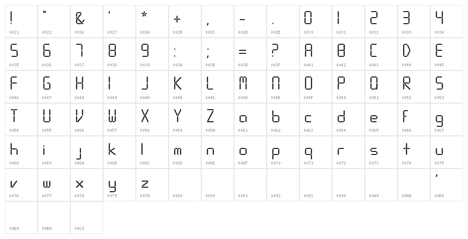 Digitalism Character Map