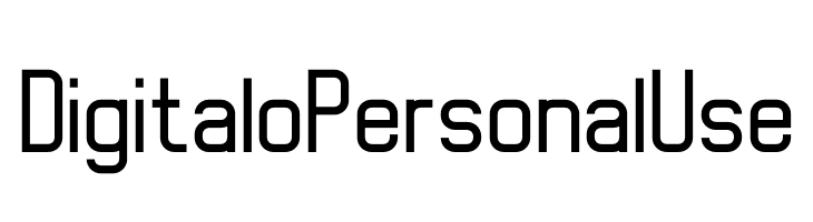 Digitalo Personal Use  フリーフォントのダウンロード