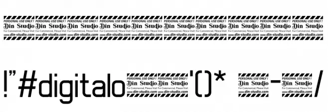 Digitalo Personal Use Font OTHER CHARS