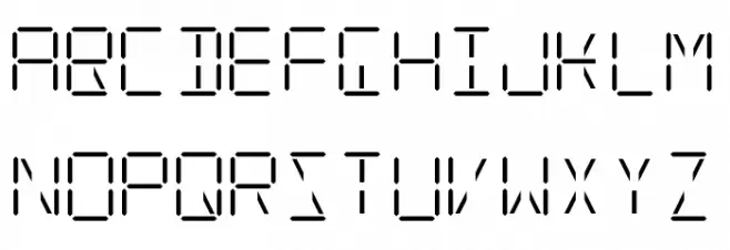Digitative 1023 Regular Schriftart Groß