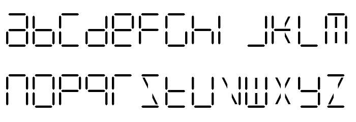 Digitative 1023 Regular Schriftart Kleinbuchstaben