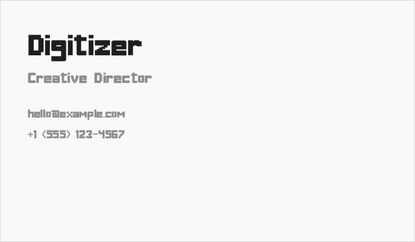Digitizer Business Card