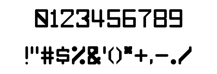 Digitrix Regular Font OTHER CHARS