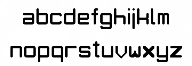 Digitrix Regular Schriftart Kleinbuchstaben
