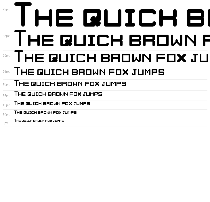 Digitrix Small Caps Regular Waterfall