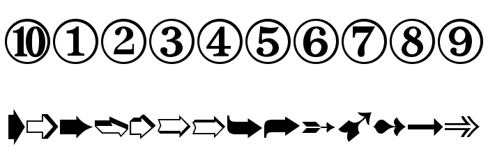 Digits Font OTHER CHARS