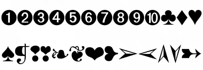 Digits Schriftart Groß