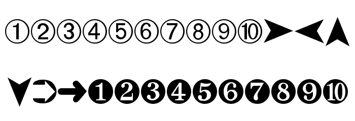 Digits Font LOWERCASE