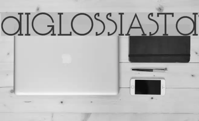 DiglossiaStd Schriftart examples