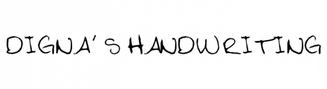 Digna's Handwriting  les polices de caractères gratuit tlcharger