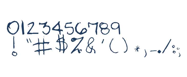 Digna's Handwriting Other Characters