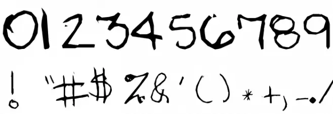Digna's Handwriting Font OTHER CHARS
