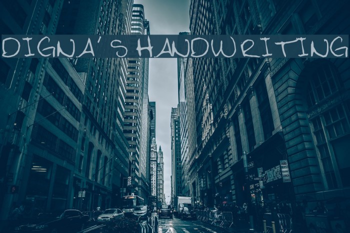 Digna's Handwriting Example 1