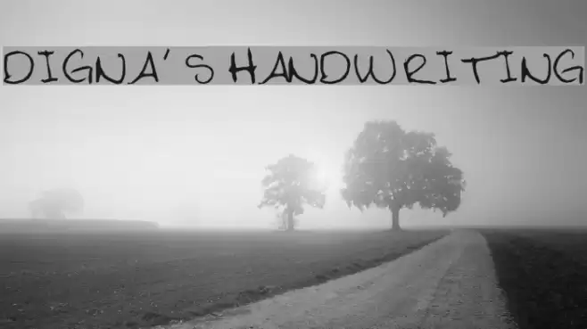 Digna's Handwriting Font examples