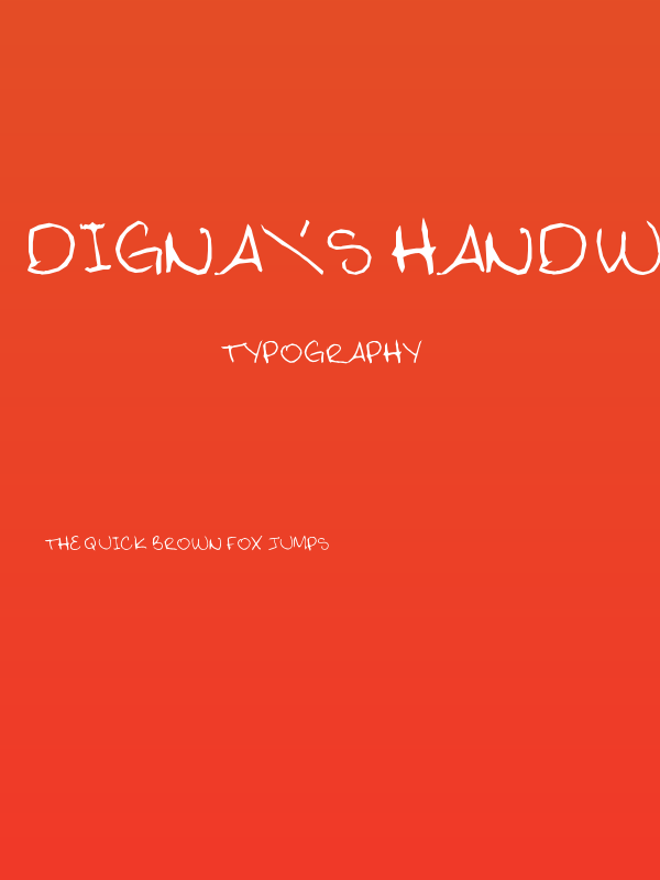 Digna's Handwriting Poster